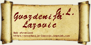 Gvozdenija Lazović vizit kartica